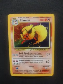 Pokemon TCG Flareon Holo Rare 3/64 Jungle (NO SYMBOL ERROR) - Image 1
