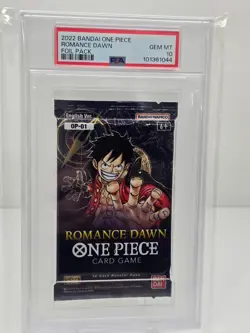 PSA 10 GEM MT One Piece English Ver. 2022 OP 01 ROMANCE DAWN FOIL PACK Card Game - Image 1
