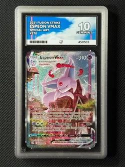ACE 10 Espeon VMAX 270/264 Special Art PokÃ©mon Card Fusion Strike GEM MINT - Image 1