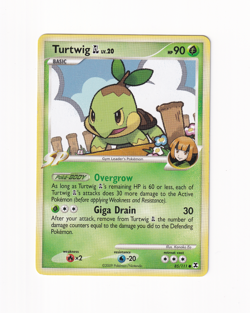Turtwig 85/111 Rising Rivals Regular Non Holo Pokemon Card Moderately Played MP - Image 1