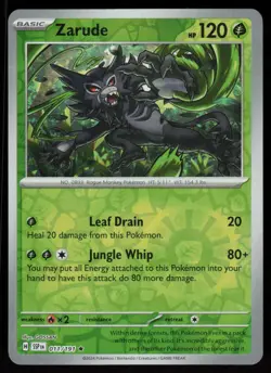 Zarude 011/191 Rare Surging Sparks Pokemon Reverse Holo Near Mint - Image 1