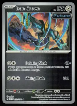 Iron Crown 132/191 Rare Surging Sparks Pokemon Reverse Holo Near Mint - Image 1