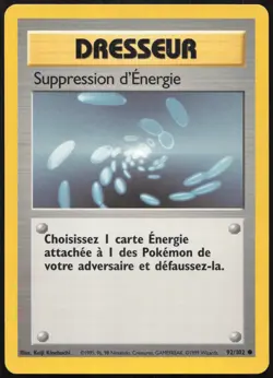Carte Pokemon Suppression d'Energie 92/102 Set de base Francais - Image 1