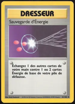 Carte Pokemon Sauvegarde d'Energie 81/102 Set de base Francais - Image 1