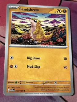 Sandshrew 068/132 Common Mega Evolution Pokemon Near Mint - Image 1