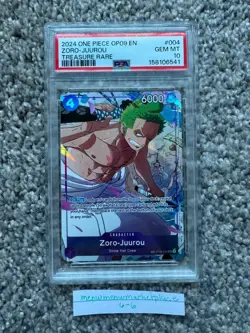 Zoro-Juurou PSA 10 2024 Treasure Rare Alt Art One Piece CCG - Image 1