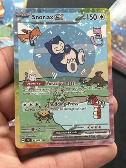 Snorlax Bubble Mew Insp. Fan Art Heroes Holo Mega Custom Evolutions Card #151 - Image 1