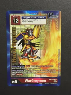 WarGreymon (Alternate Art) EX1-009 SR Classic - Digimon Card Game - Image 1