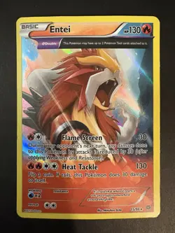 Entei 15/98 Reverse Holo Ancient Origins Foil Pokemon Card Dmg - Image 1