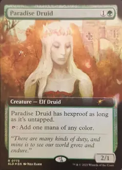 Paradise Druid Extended Art Foil - SLD 0775 - NM - MTG Magic - Image 1