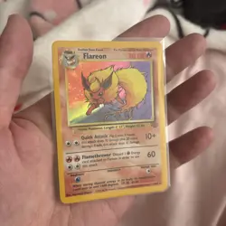 Pokemon TCG Flareon Jungle 3/64 Holo Unlimited Holo Rare - Image 1