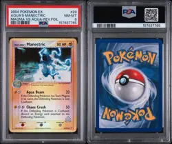 Pokemon Team Aqua's Manectric EX Magma Vs Aqua Reverse Holo #29 PSA 8 - Image 3