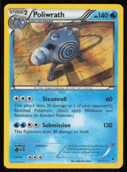 Poliwrath 17/111 Holo Rare Furious Fists Pokemon Holo Lightly Played - Image 1