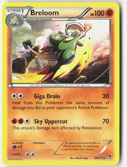 Breloom 50/111 Rare Furious Fists Pokemon Near Mint - Image 1