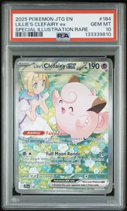 PSA 10 Lillie’s Clefairy ex 184/159 SIR Special Illustration Rare GEM MINT 2025 - Image 1