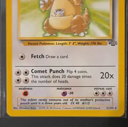 Wizards of the Coast Kangaskhan Jungle 21/64 Rare 90 HP Unlimited - Image 3