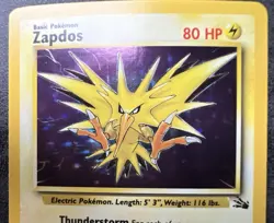 Zapdos 15/62 Unlimited Fossil Rare 1999 Holo LP Pokemon TCG - Image 2