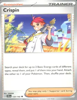 Crispin 133/142 Uncommon Stellar Crown Pokemon Near Mint - Image 1