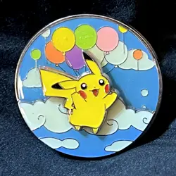 Pokemon Celebrations 25th Anniversary Flying & Surfing Pikachu Enamel Pin - Image 2
