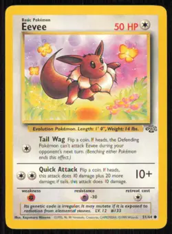 Eevee 51/64 Common Jungle Pokemon Unlimited Lightly Played - Image 1