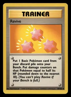 Revive 89/102 Uncommon Base Set WOTC Pokemon MP - Image 1
