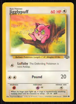 Jigglypuff 54/64 Common Jungle Pokemon Unlimited Lightly Played - Image 1