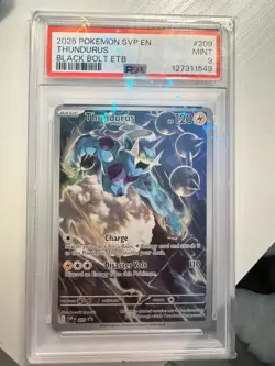 2025 POKEMON SVP EN-SV BLACK STAR PROMO #209 THUNDURUS PSA 9 - Image 1