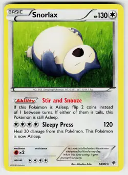 Snorlax Rare Generations 58/83 Pokemon TCG - Image 1