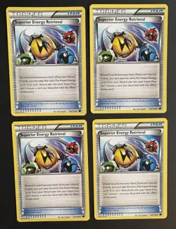 Superior Energy Retrieval 103/116 LP/MP Playset X4 Plasma Freeze Pokemon TCG - Image 1