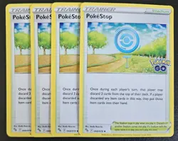 Pokestop 068/078 Pokemon Go Trainer Near Mint NM Playset Pokestop Pokemon X4 - Image 1