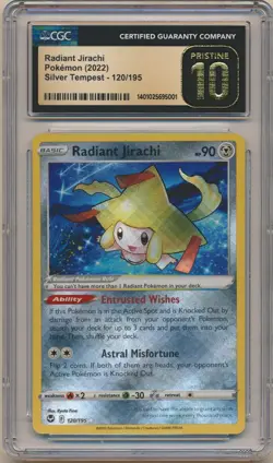 2022 Pokemon Silver Tempest Radiant Jirachi Holo #120 CGC 10 PRISTINE - Image 1