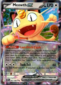Meowth ex 062/088 Double Rare Perfect Order Pokemon Holo Near Mint - Image 1