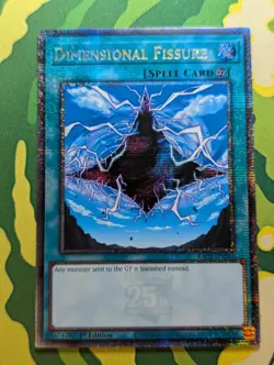 Dimension Fissure RA03-EN163 Quarter Century Secret Rare 1st Edition YuGiOh NM - Image 1