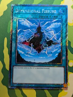 Dimensional Fissure RA03-EN163 Platinum Secret Rare Yugioh NM - Image 1