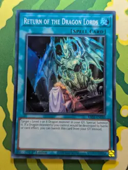 YUGIOH RA03-EN060 Return of the Dragon Lords Super Rare 1st Edition NM - Image 1