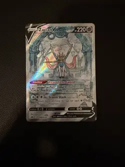 Pokemon Card Zacian V GG48/GG70 Crown Zenith Galarian Gallery Ultra Rare NM - Image 1