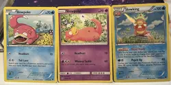 Pokemon Slowpoke 19/122 48/145 Slowking 21/122 Card Lot Set of 3 - Image 1