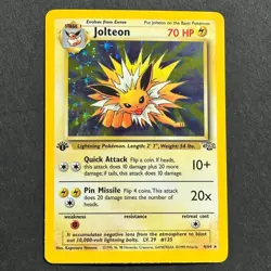 1st Edition Jolteon 4/64 Jungle Holo Rare Pokemon Card - Image 1