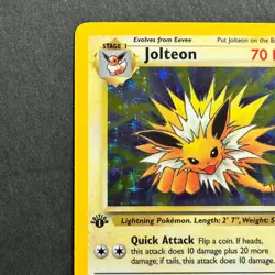 1st Edition Jolteon 4/64 Jungle Holo Rare Pokemon Card - Image 2