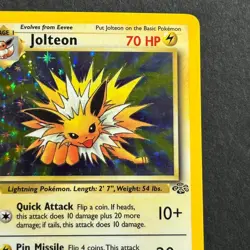 1st Edition Jolteon 4/64 Jungle Holo Rare Pokemon Card - Image 3