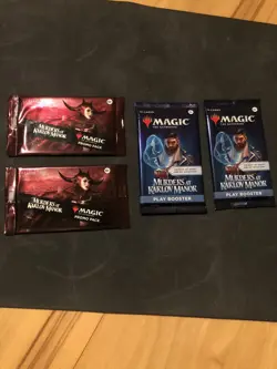 MTG Murders At Karlov Manor Promo Pack x 2 + 2 Play Booster Packs Sealed WOTC - Image 1