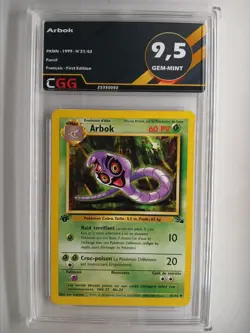 Carte pokemon Arbok (FO 31) 1st ED Fossil CGG 9,5 FRANCAIS 25350050 - Image 1