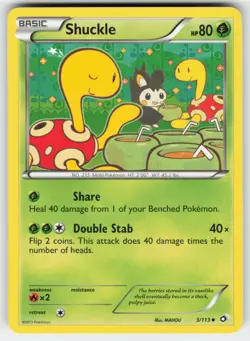 Shuckle 3/113 Uncommon Legendary Treasures Pokemon Near Mint - Image 1