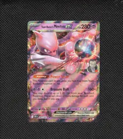 Pokemon TCG Team Rocket's Mewtwo EX 081/182 Destined Rivals Doucle Rare Mint - Image 1