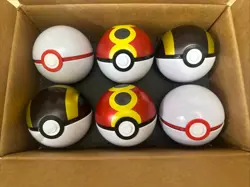 Set of 6 - Pokemon TCG Pokeball Tins Empty - Assorted Tins - NO PACKS - Image 1