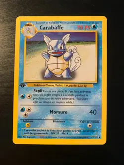 Carte Pokemon : Carabaffe 42/102 Edition 1 Set de Base Wizards Francaise - Image 1
