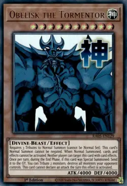 Yugioh! Obelisk the Tormentor - RA05-EN129 - Ultra Rare - 1st Edition Near Mint, - Image 1