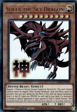Yugioh! Slifer the Sky Dragon - RA05-EN128 - Ultra Rare - 1st Edition Near Mint, - Image 1