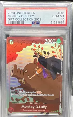 Monkey.D.Luffy (Gift Collection 2023) P-001 One Piece Promotion Cards Foil PSA10 - Image 1