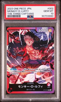 ONE PIECE JAPANESE ULTIMATE DECK ST10-THE THREE CAPTAINS MONKEY D. LUFFY- PSA 10 - Image 1